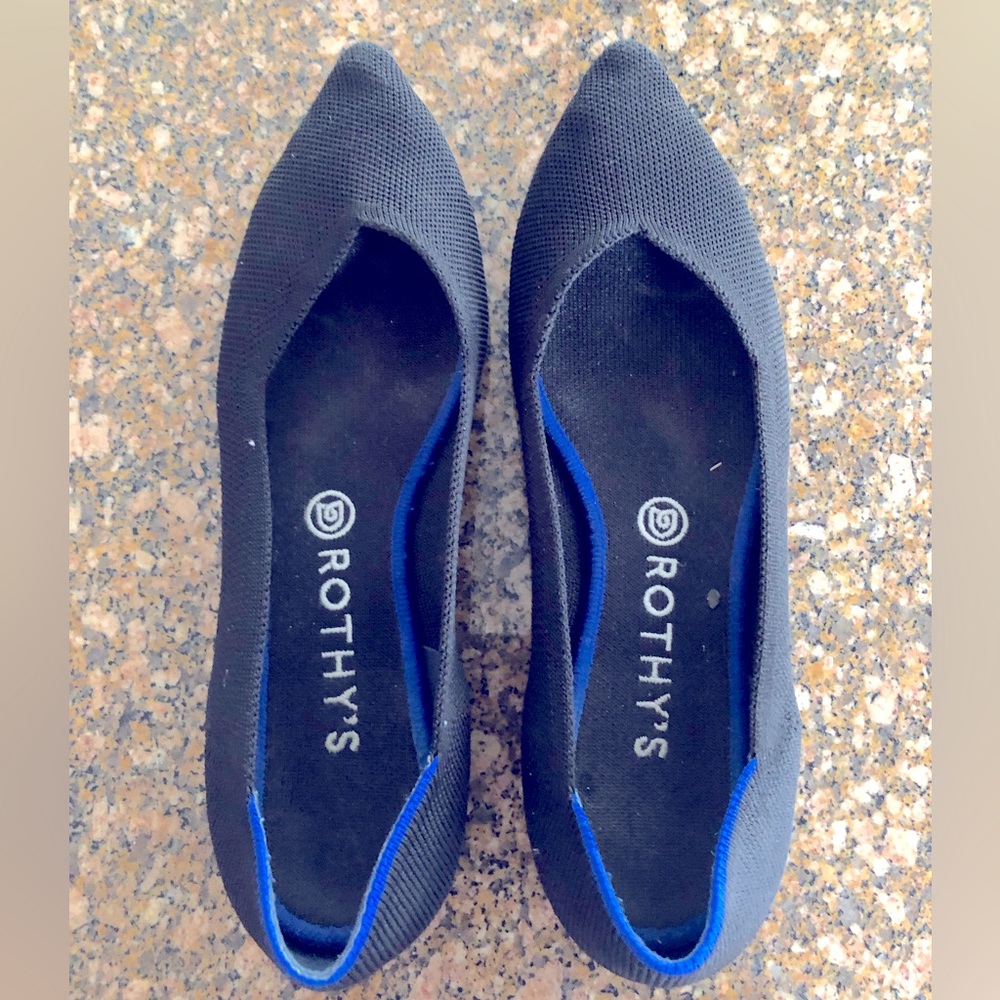 Rothy’s point black sz 10